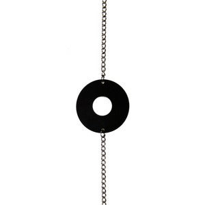 Image of Matte Black Circle Bracelet