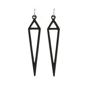 Image of Matte Black Dagger Earrings