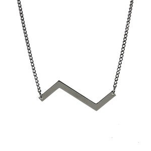 Image of Silver Zigzag Necklace
