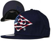 Image of NEW! 10 Deep American Flag Snapback Hat Collection (Navy Blue)