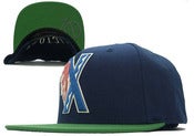 Image of NEW! 10 Deep "X Victory Feather" Snapback Hat (Navy)