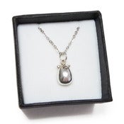 Image of Solid Silver Cavey Necklace