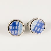 Image of Oorbellen Print blauw