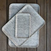 Image of Fog Linen Tray: White/Black Stripes