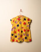 Image of c. 1950s belted apple print dress