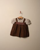 Image of SALE c. 1970s 2 in 1 smocked dress