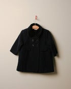 Image of c. 1980s velvet collar coat with matching headband