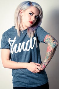 Image of Thndr Script Tee (Dark Heather)