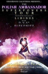 Image of Fall 2012 "Superpowers" tour poster