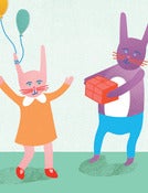 Image of Rabbits - Greetings card