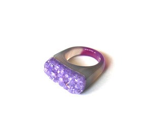 Image of Amethyst Raw Druzy Ring (v3)