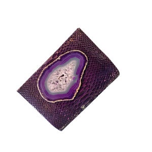 Image of Purple Glazed Python and Purple Agate Slice