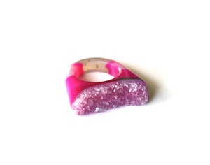 Image of Peony Raw Druzy Ring (v1)