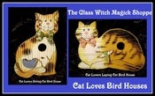 Image of Witch’s Cat Lovers Birdhouse 