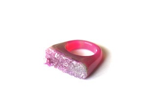 Image of Peony Raw Druzy Ring (v3)