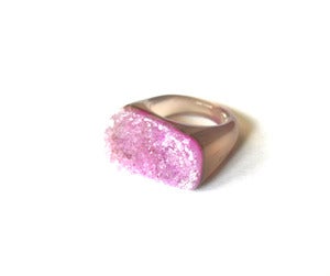 Image of Peony Raw Druzy Ring (v4)