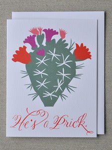 Image of "He's a Prick" Cactus Note Card