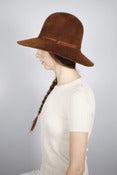 Image of Wide Brim Dome Hat - Nutmeg