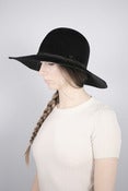 Image of Wide Brim Dome Hat - Black 