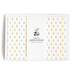 Image of Lot de 2 cartes postales "Sleeping in the rain"