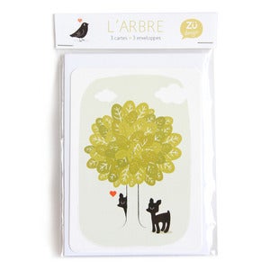 Image of Lot de 3 cartes postales "L'Arbre"