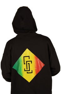 Image of Rasta blend zip hood (front/back print)