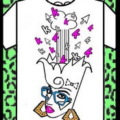 Image of The exploding head Keshirt (pink and blue)