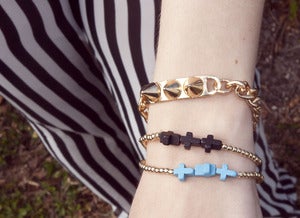 Image of Wooden Cross Bracelet