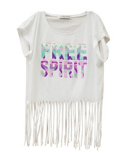 Image of FREE SPIRIT FRINGED TOP