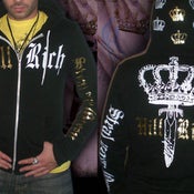 Image of Mens Black Gold Crown Hoody