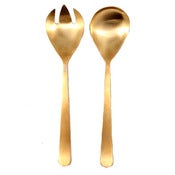 Image of Matte Gold Salad Servers