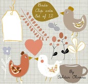 Image of  Clip art Set " Birds" ♥  Set Clip arts Pajaritos