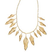 Image of Sculpted Feather Multi Drop Necklace