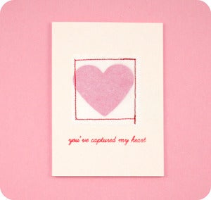 Image of Valentine's Day Sewn Card