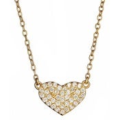 Image of " New " Kara Ackerman <i> Talulah <i/>  Le Couer Pave Stone Necklace in Yellow Gold 