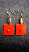 Image of Orange Thayu Earrings
