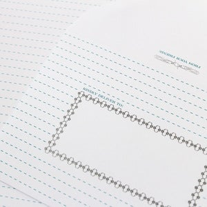 Image of Silver Border Stationery - Set of 20 Sheets