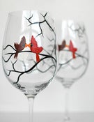 Image of Love Birds Wine Glasses