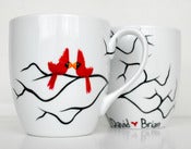 Image of Gay Love Birds-Set of 2 Large Mugs