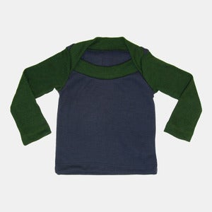 Image of Wooly Jester Long Sleeve Tee - Navy+Forest