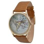 Image of Vintage Map Watch (World)
