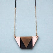 Image of Tea Rose Trapezium Necklace by Rachel Loves Bob