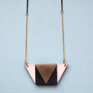 Image of Tea Rose Trapezium Necklace by Rachel Loves Bob