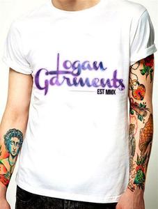 Image of Logan Garments Printed Tee (WHITE/COSMOS)