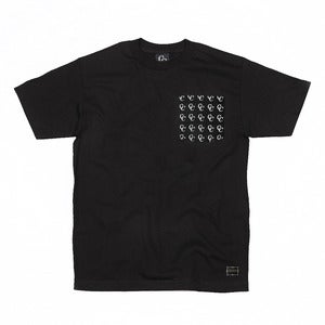 Image of Patterned Pocket T-Shirt in Black