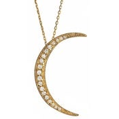 Image of Kara Ackerman <i> GemGirl <i/> Crescent Moon in Plated Yellow Gold