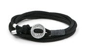 Image of Herren Armband Cross Reepschnur schwarz / Men’s bracelet Cross rope black