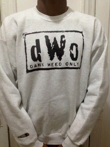 Image of DANK WEED ONLY CREW (ash/black)