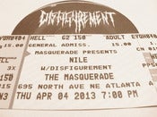Image of Nile + Disfigurement Ticket
