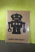 Image of Happy Birthday Robot single note card